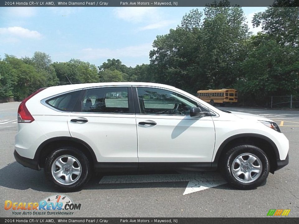 2014 Honda CR-V LX AWD White Diamond Pearl / Gray Photo #6