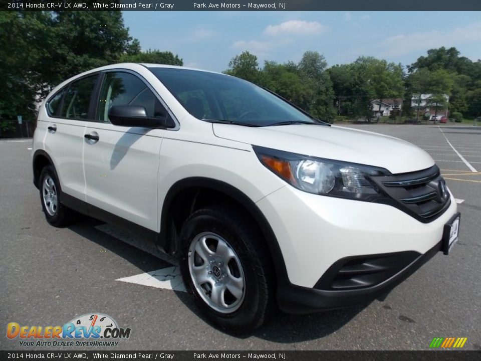 2014 Honda CR-V LX AWD White Diamond Pearl / Gray Photo #7