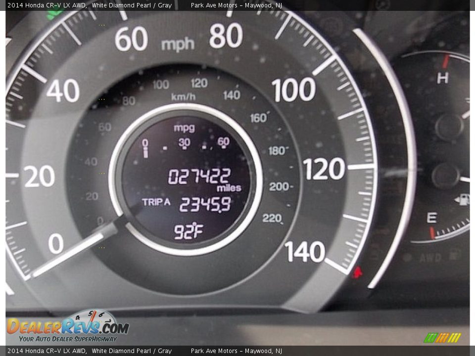 2014 Honda CR-V LX AWD White Diamond Pearl / Gray Photo #24