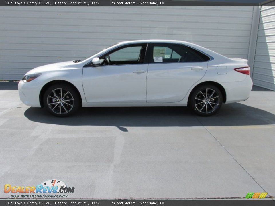 2015 Toyota Camry XSE V6 Blizzard Pearl White / Black Photo #6