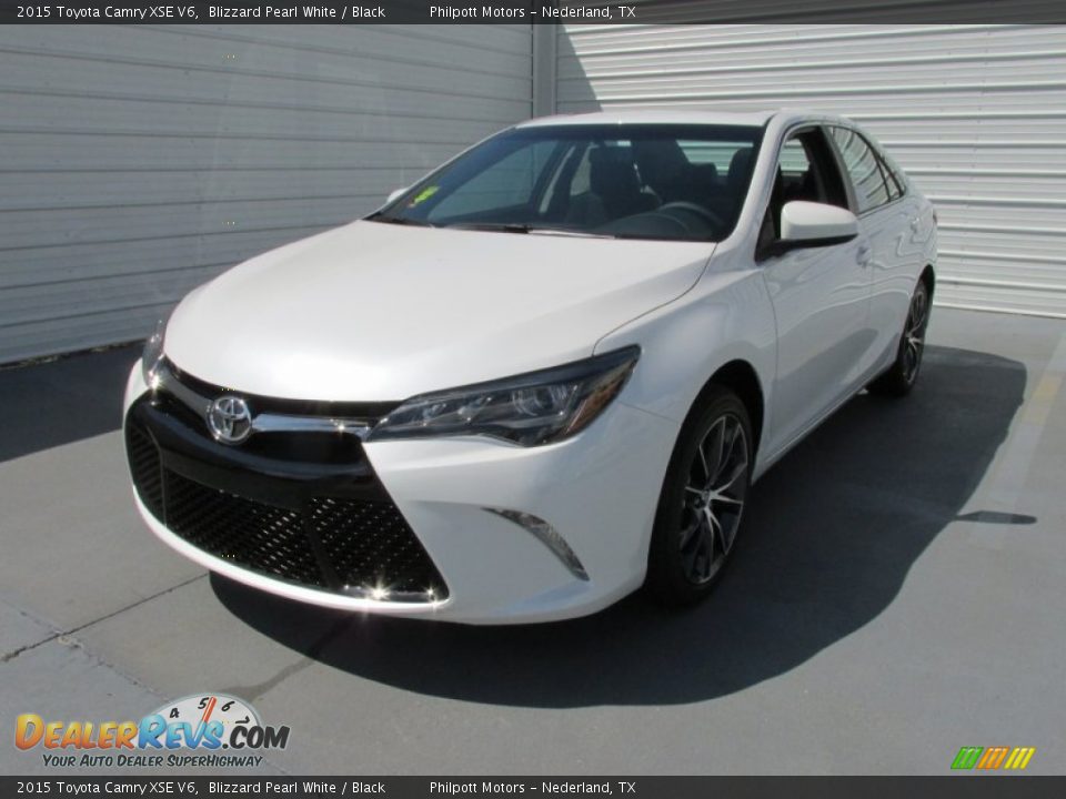 2015 Toyota Camry XSE V6 Blizzard Pearl White / Black Photo #7