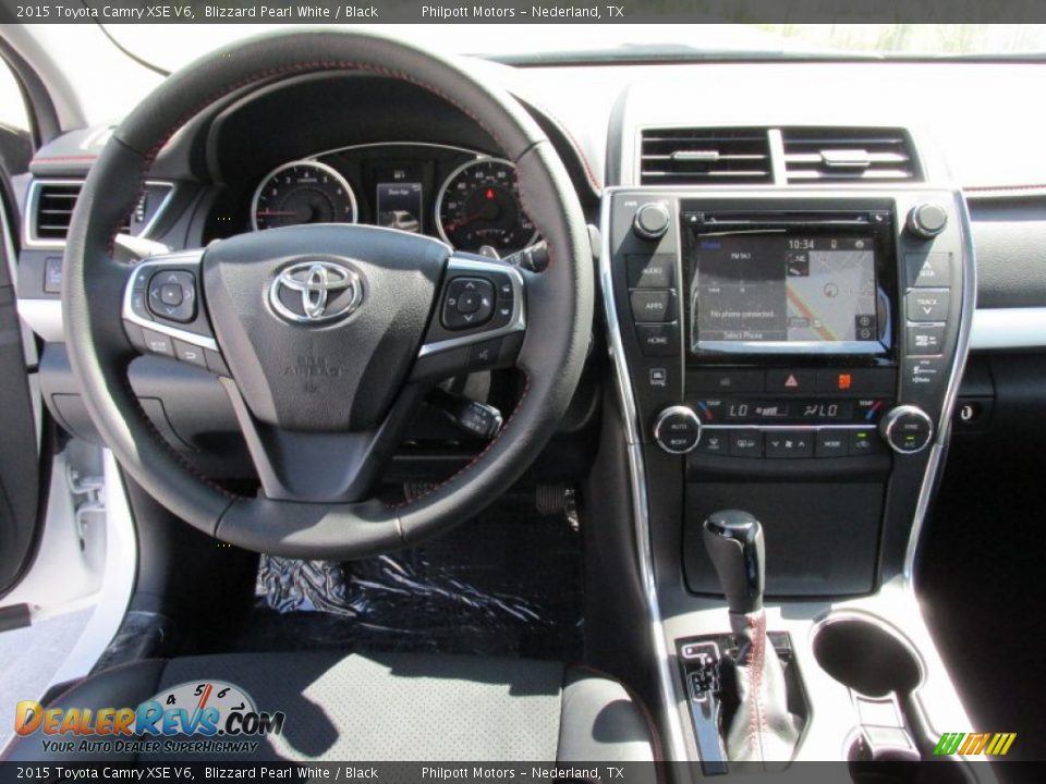 2015 Toyota Camry XSE V6 Blizzard Pearl White / Black Photo #24