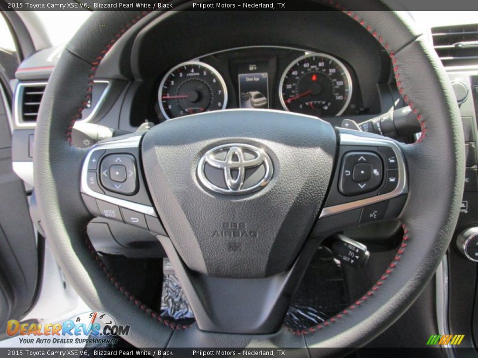 2015 Toyota Camry XSE V6 Blizzard Pearl White / Black Photo #31