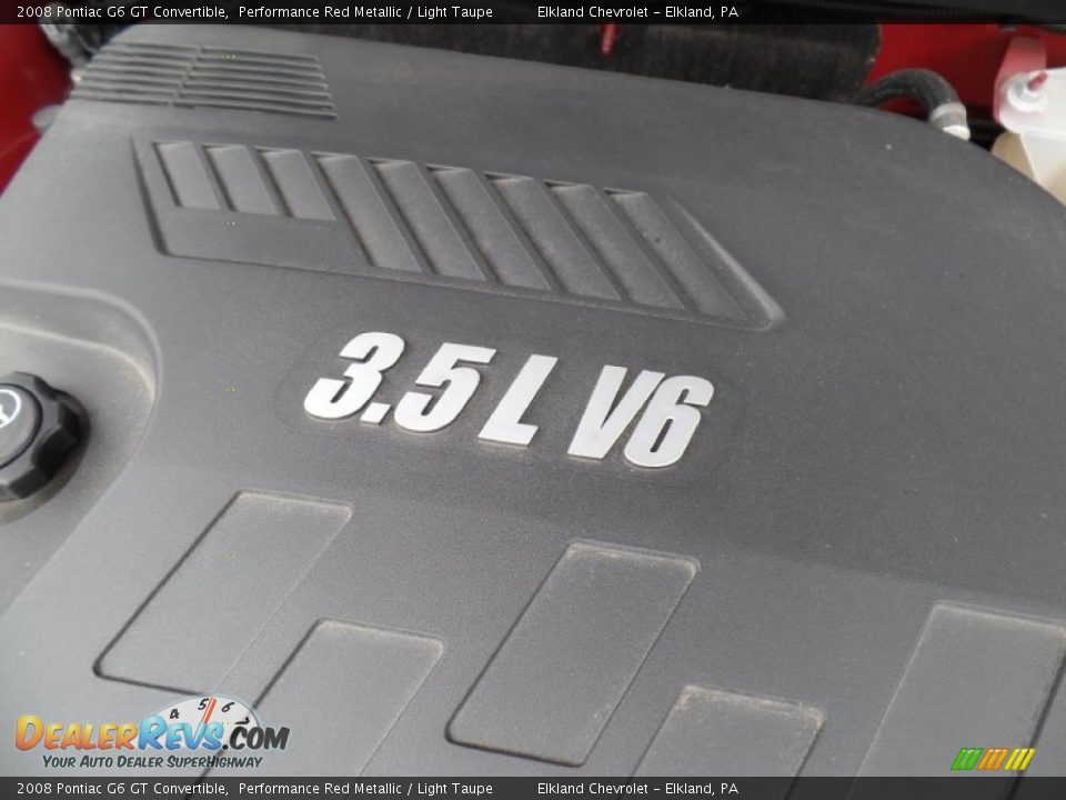 2008 Pontiac G6 GT Convertible Performance Red Metallic / Light Taupe Photo #9