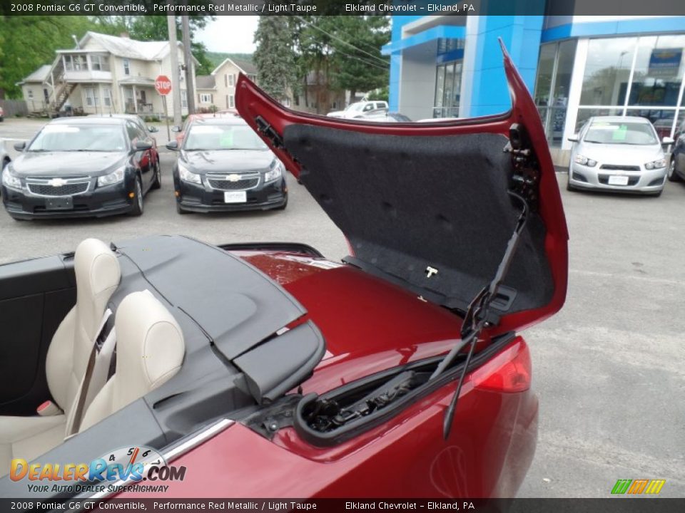 2008 Pontiac G6 GT Convertible Performance Red Metallic / Light Taupe Photo #10