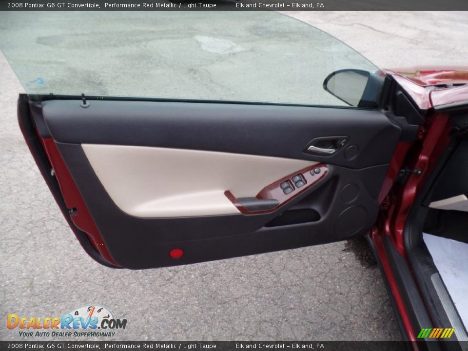 2008 Pontiac G6 GT Convertible Performance Red Metallic / Light Taupe Photo #26