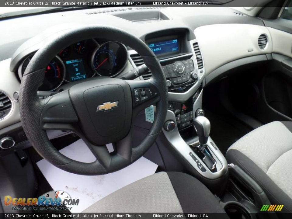 2013 Chevrolet Cruze LS Black Granite Metallic / Jet Black/Medium Titanium Photo #16