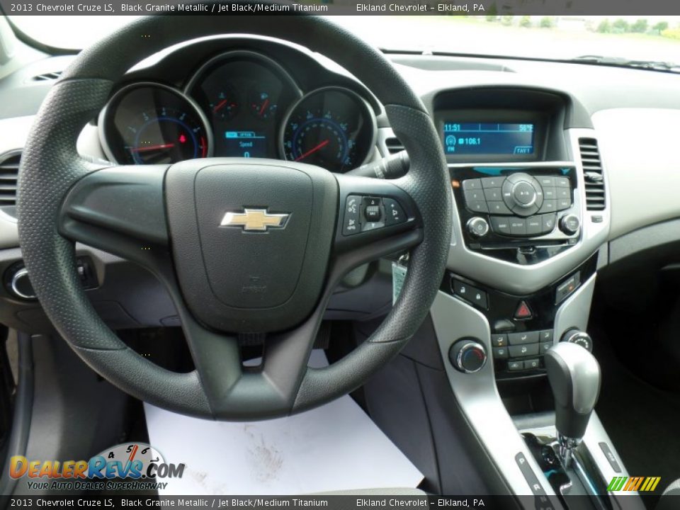 2013 Chevrolet Cruze LS Black Granite Metallic / Jet Black/Medium Titanium Photo #17