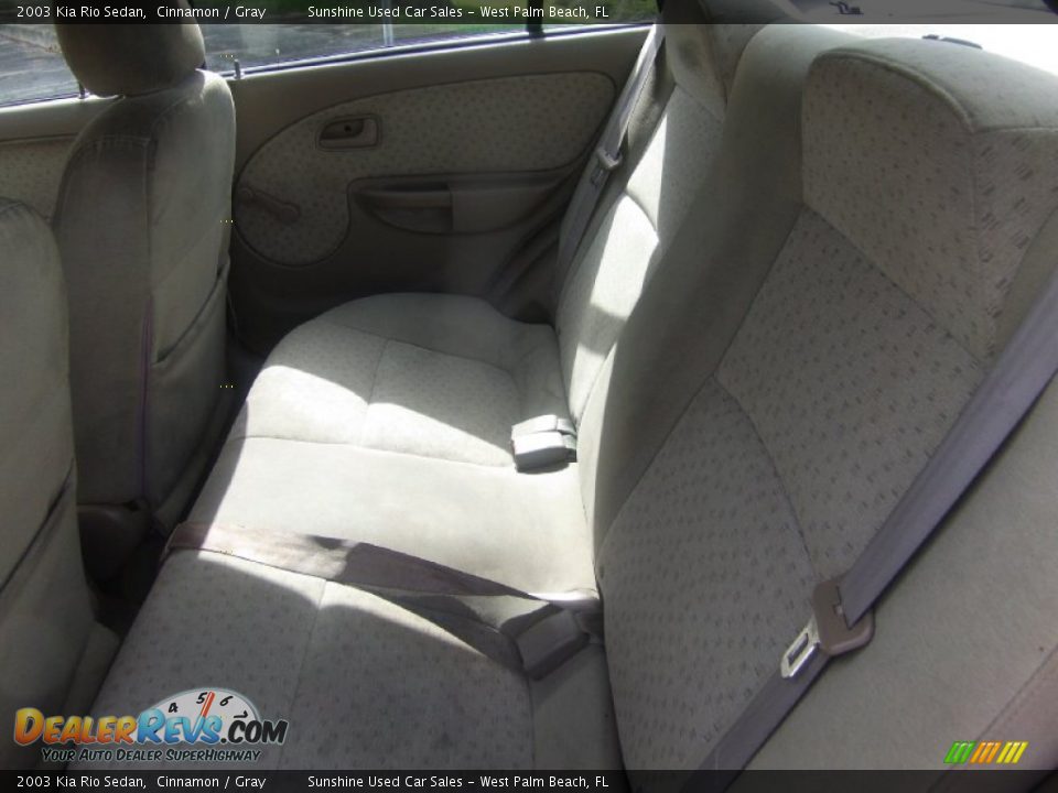 2003 Kia Rio Sedan Cinnamon / Gray Photo #8