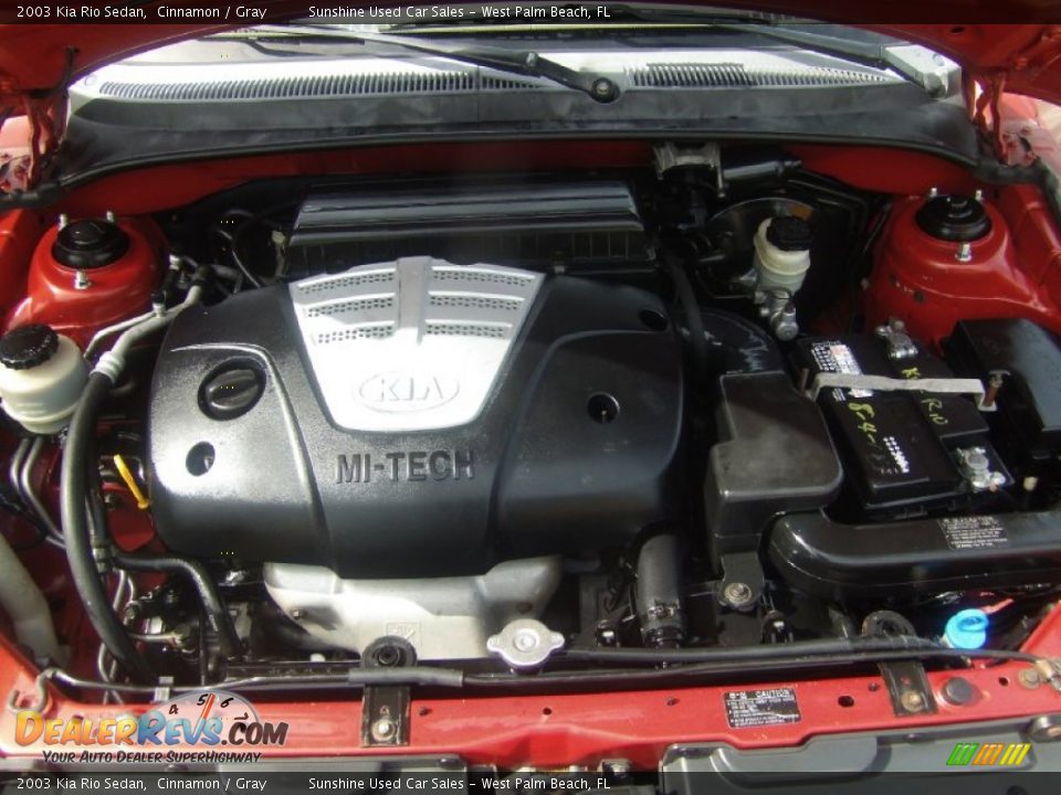 2003 Kia Rio Sedan Cinnamon / Gray Photo #9