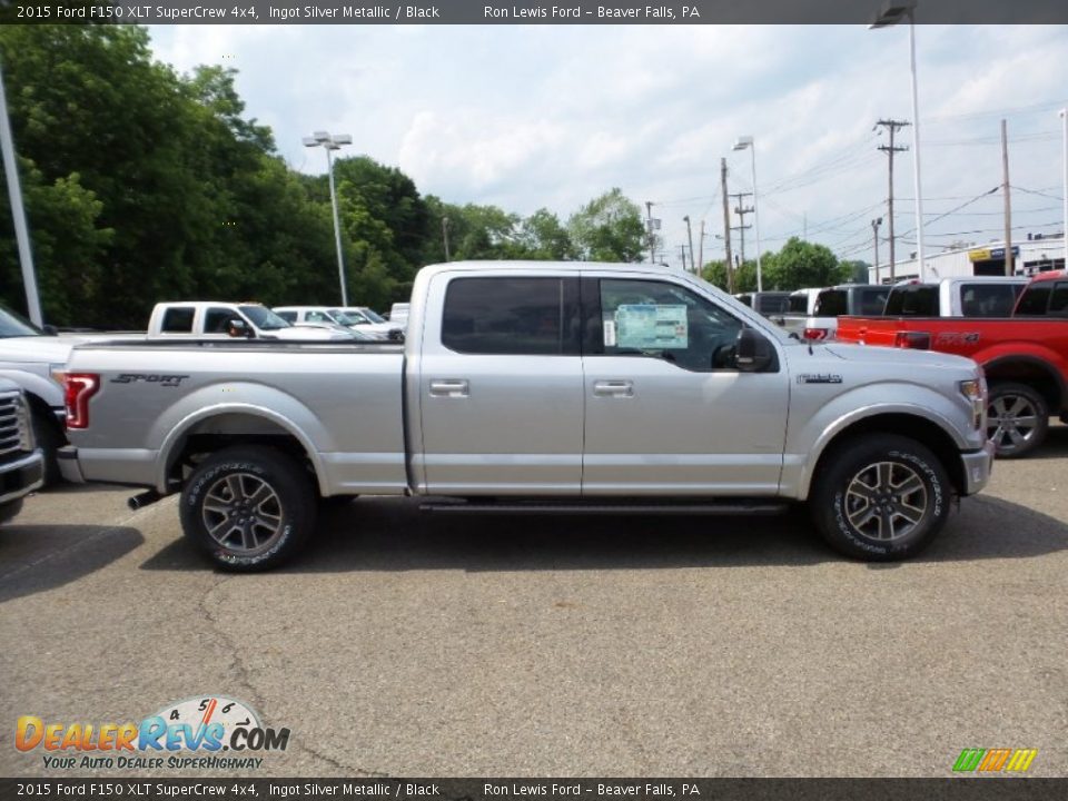 2015 Ford F150 XLT SuperCrew 4x4 Ingot Silver Metallic / Black Photo #1