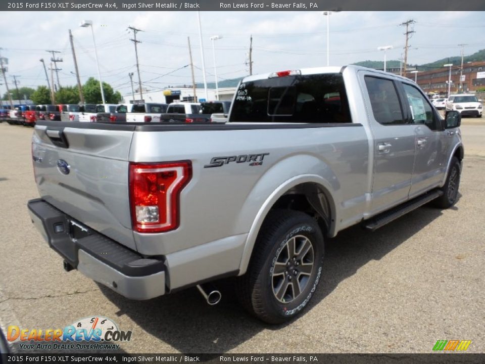 2015 Ford F150 XLT SuperCrew 4x4 Ingot Silver Metallic / Black Photo #3