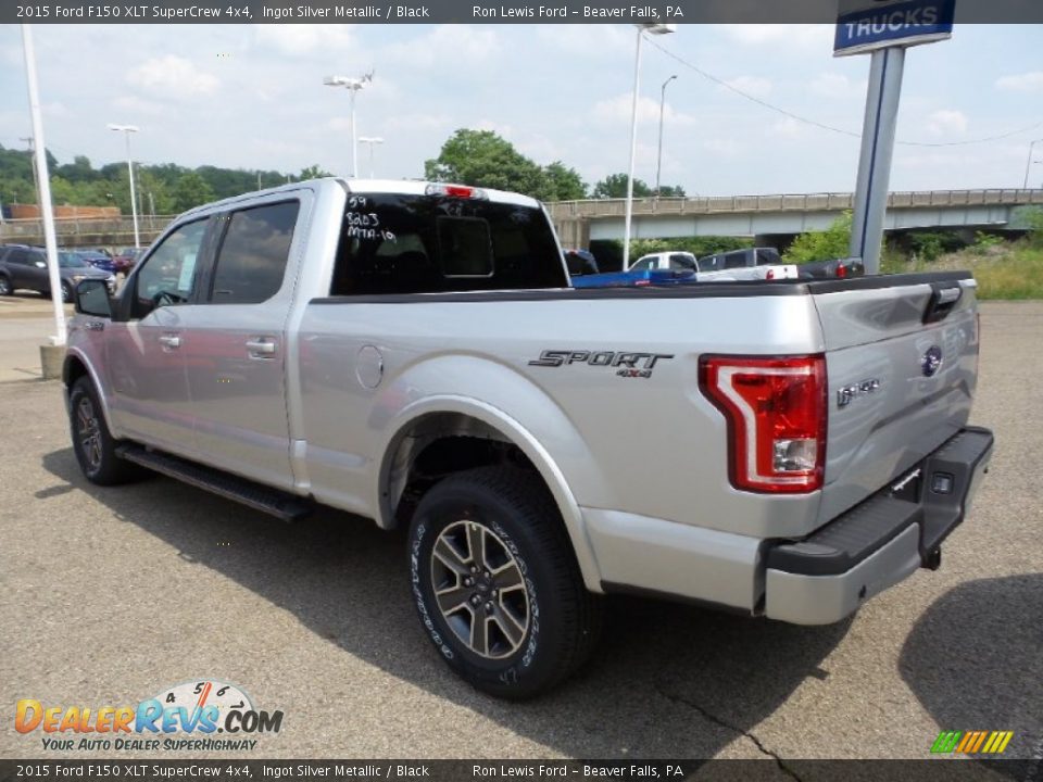 2015 Ford F150 XLT SuperCrew 4x4 Ingot Silver Metallic / Black Photo #4