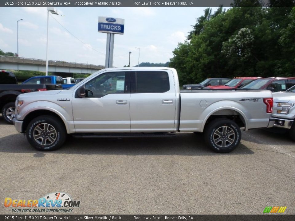 2015 Ford F150 XLT SuperCrew 4x4 Ingot Silver Metallic / Black Photo #6