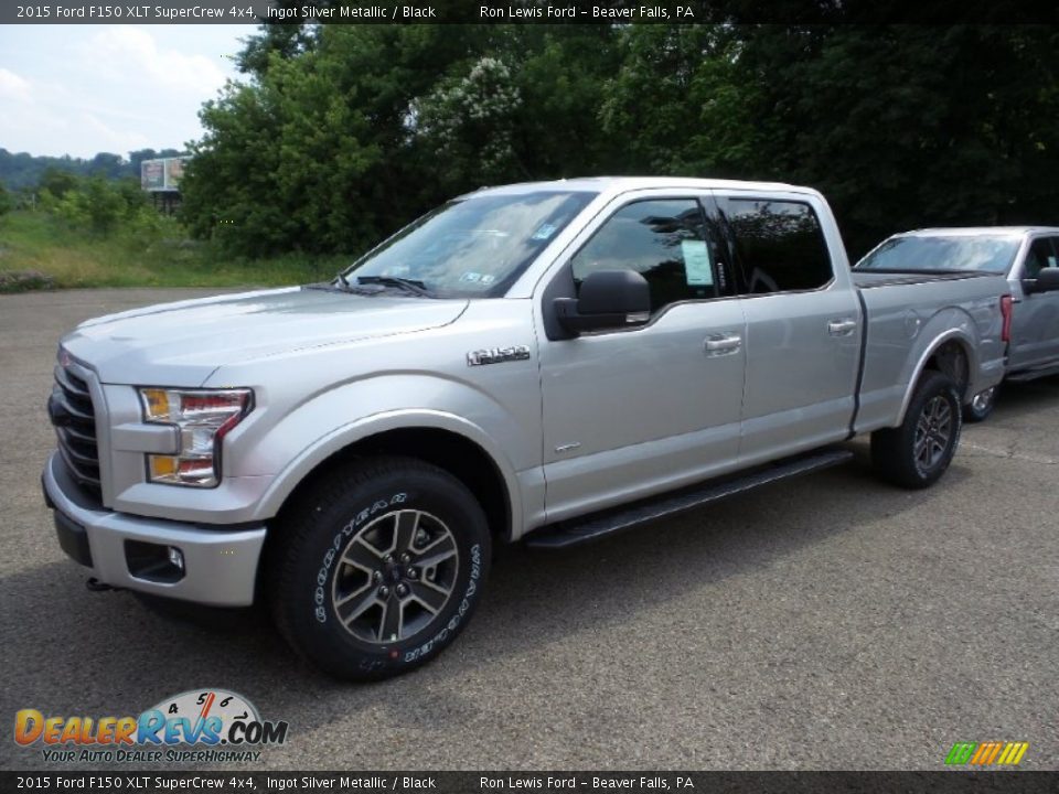 2015 Ford F150 XLT SuperCrew 4x4 Ingot Silver Metallic / Black Photo #7