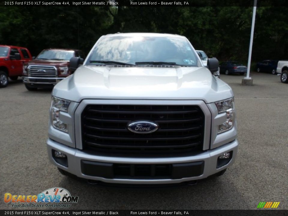 2015 Ford F150 XLT SuperCrew 4x4 Ingot Silver Metallic / Black Photo #8