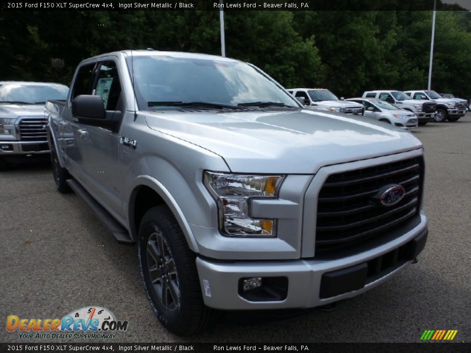 2015 Ford F150 XLT SuperCrew 4x4 Ingot Silver Metallic / Black Photo #9