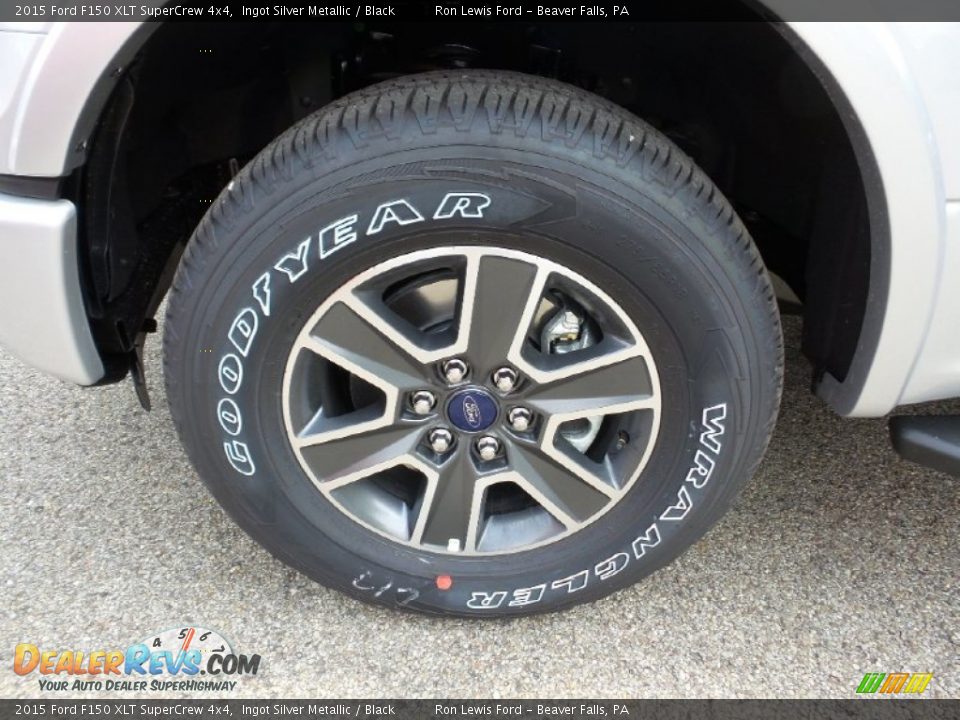 2015 Ford F150 XLT SuperCrew 4x4 Ingot Silver Metallic / Black Photo #10