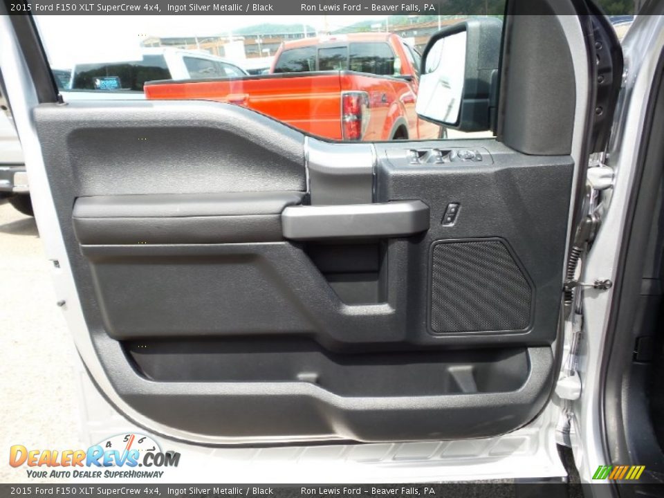 2015 Ford F150 XLT SuperCrew 4x4 Ingot Silver Metallic / Black Photo #14
