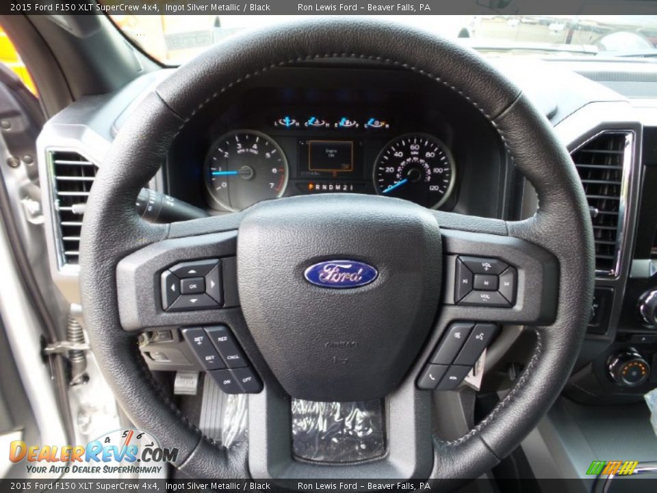 2015 Ford F150 XLT SuperCrew 4x4 Ingot Silver Metallic / Black Photo #16