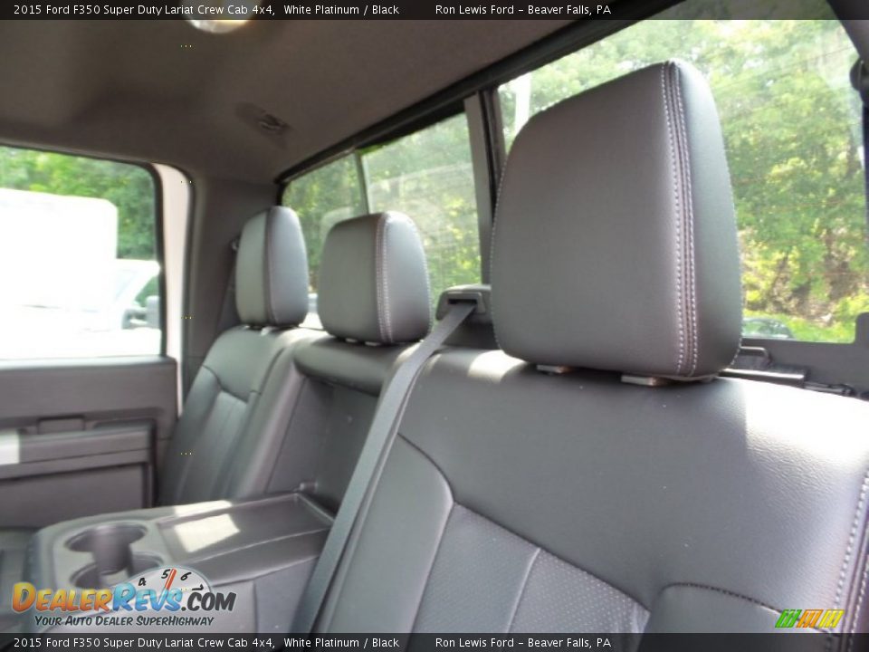 2015 Ford F350 Super Duty Lariat Crew Cab 4x4 White Platinum / Black Photo #12