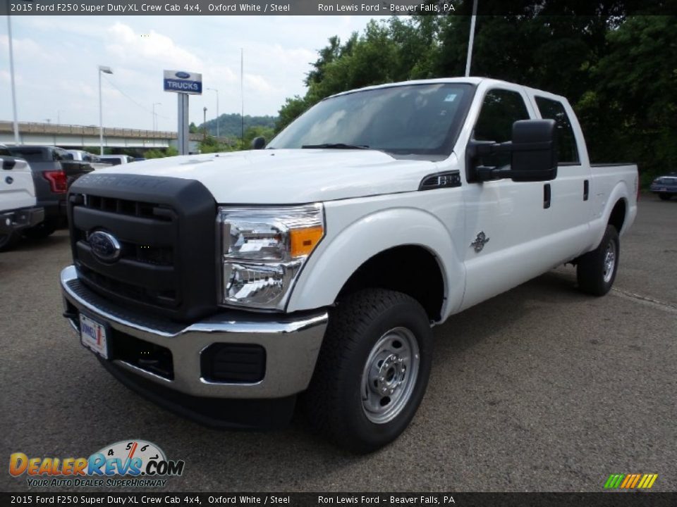 2015 Ford F250 Super Duty XL Crew Cab 4x4 Oxford White / Steel Photo #8