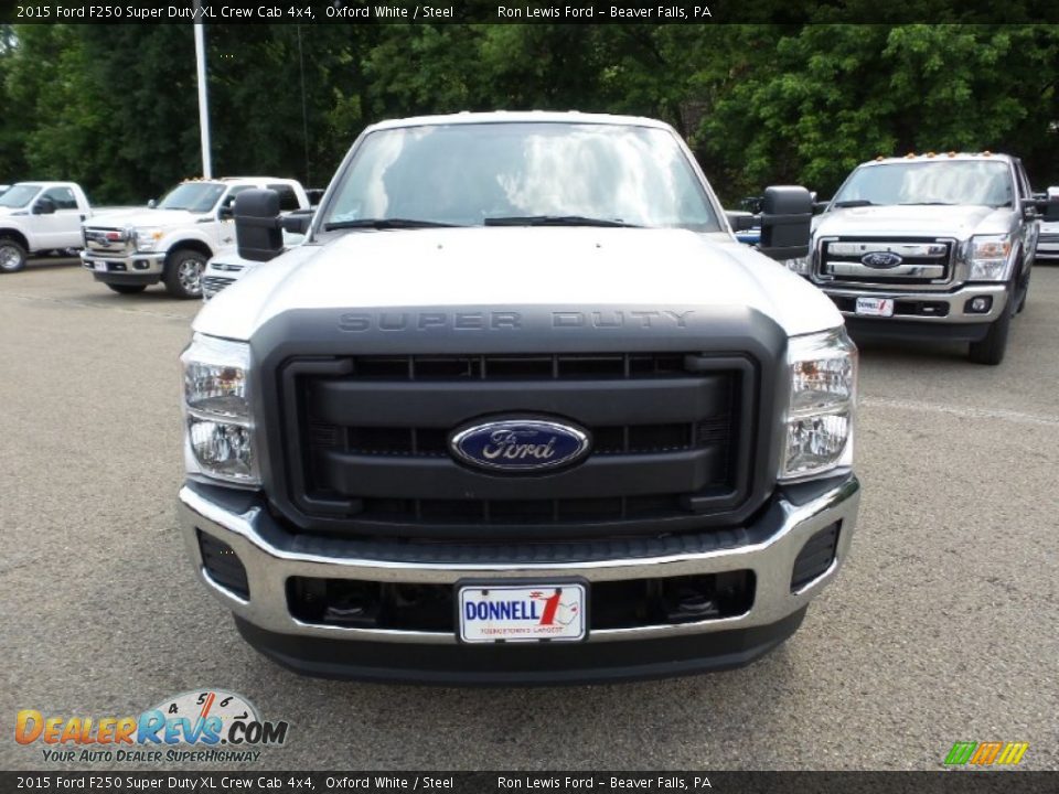 2015 Ford F250 Super Duty XL Crew Cab 4x4 Oxford White / Steel Photo #9