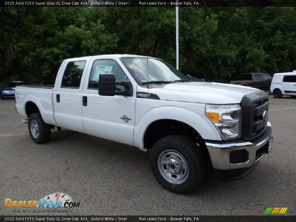 2015 Ford F250 Super Duty XL Crew Cab 4x4 Oxford White / Steel Photo #10