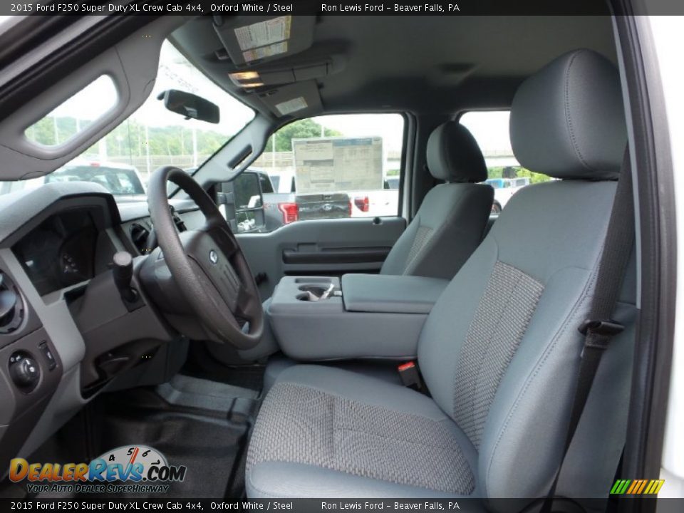 2015 Ford F250 Super Duty XL Crew Cab 4x4 Oxford White / Steel Photo #12