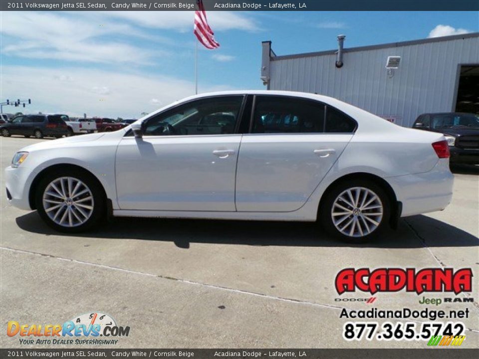2011 Volkswagen Jetta SEL Sedan Candy White / Cornsilk Beige Photo #3