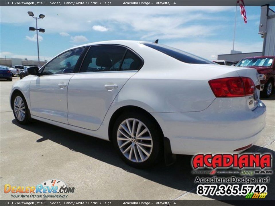 2011 Volkswagen Jetta SEL Sedan Candy White / Cornsilk Beige Photo #4