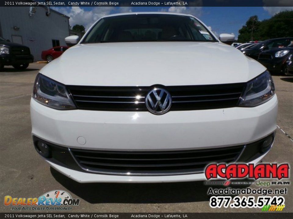 2011 Volkswagen Jetta SEL Sedan Candy White / Cornsilk Beige Photo #13