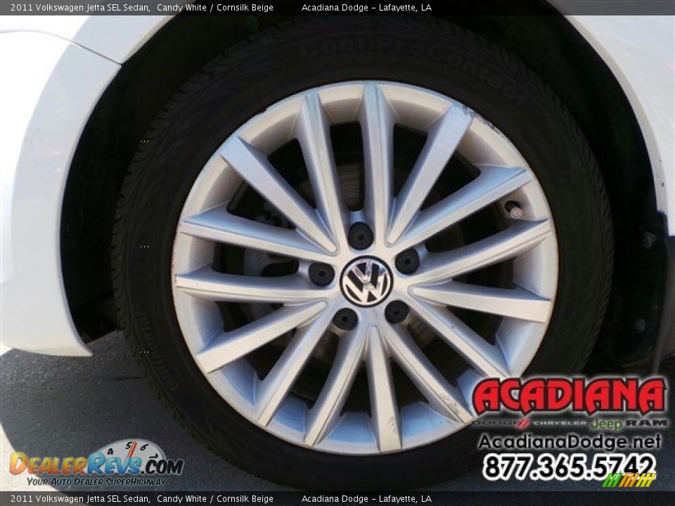 2011 Volkswagen Jetta SEL Sedan Candy White / Cornsilk Beige Photo #14