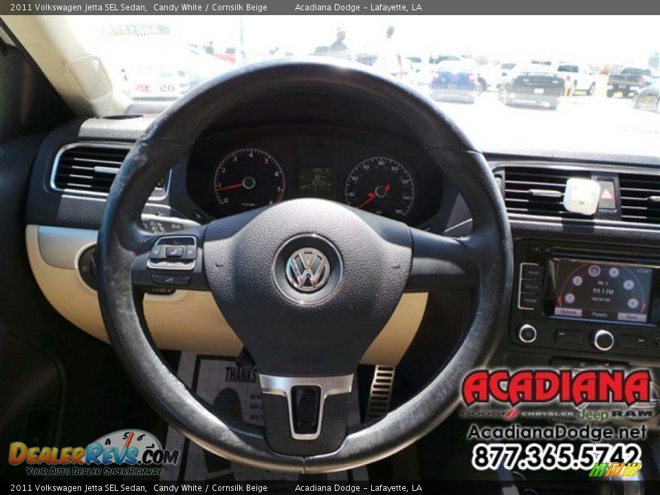 2011 Volkswagen Jetta SEL Sedan Candy White / Cornsilk Beige Photo #18