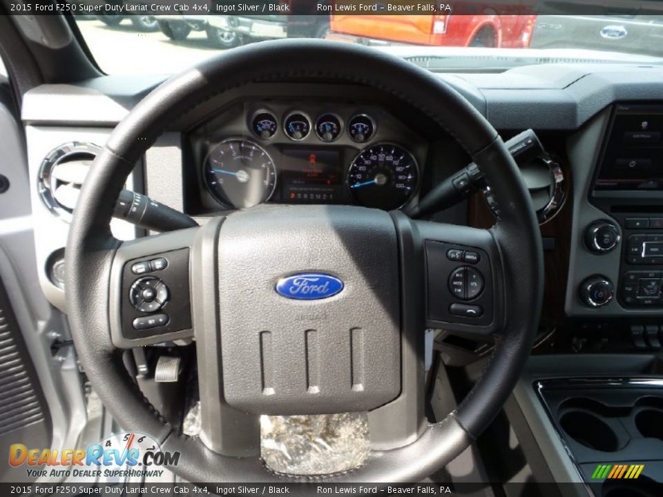 2015 Ford F250 Super Duty Lariat Crew Cab 4x4 Ingot Silver / Black Photo #17