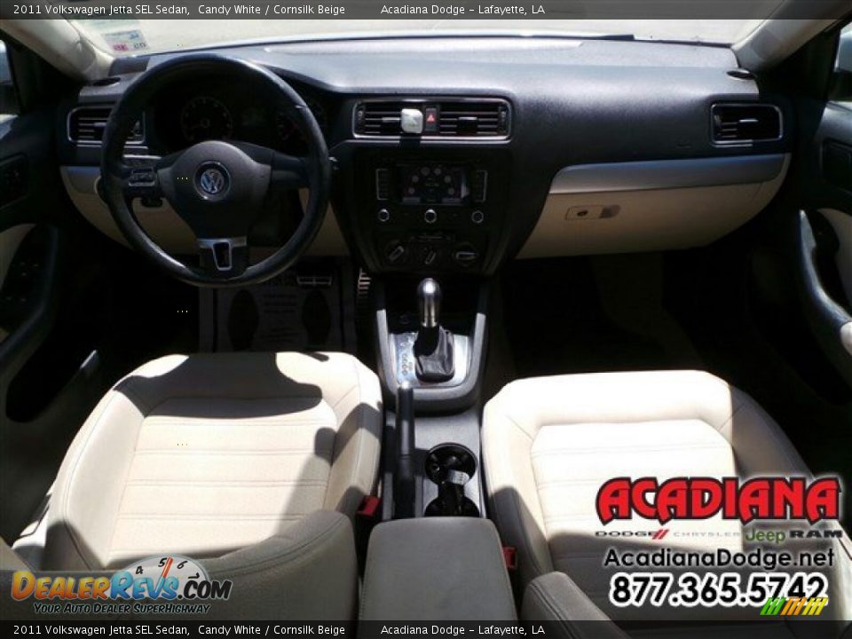 2011 Volkswagen Jetta SEL Sedan Candy White / Cornsilk Beige Photo #21