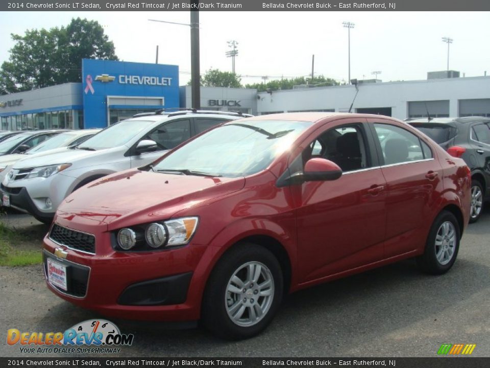2014 Chevrolet Sonic LT Sedan Crystal Red Tintcoat / Jet Black/Dark Titanium Photo #1