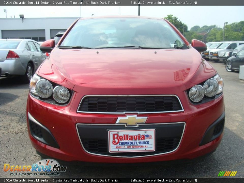 2014 Chevrolet Sonic LT Sedan Crystal Red Tintcoat / Jet Black/Dark Titanium Photo #2