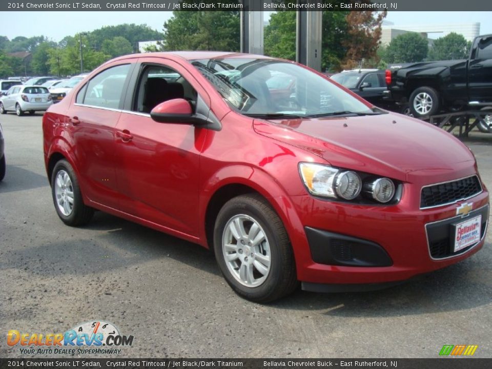 2014 Chevrolet Sonic LT Sedan Crystal Red Tintcoat / Jet Black/Dark Titanium Photo #3