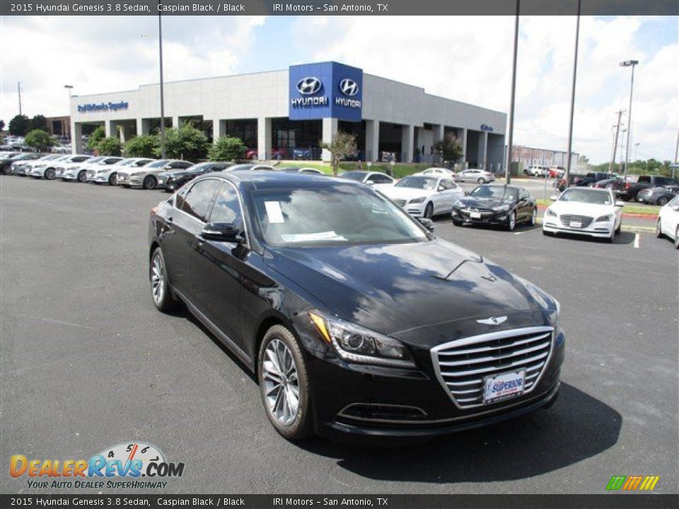 2015 Hyundai Genesis 3.8 Sedan Caspian Black / Black Photo #1