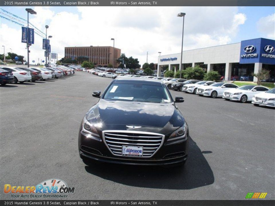 2015 Hyundai Genesis 3.8 Sedan Caspian Black / Black Photo #2
