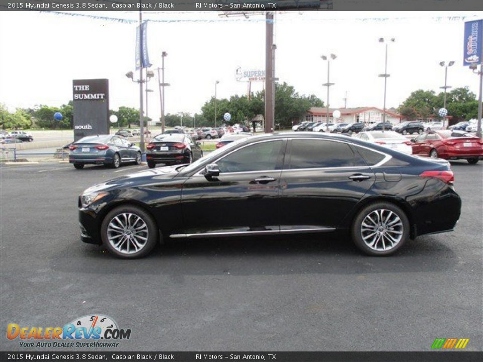 2015 Hyundai Genesis 3.8 Sedan Caspian Black / Black Photo #5