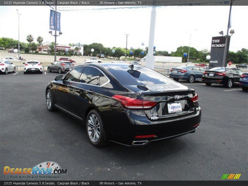 2015 Hyundai Genesis 3.8 Sedan Caspian Black / Black Photo #6