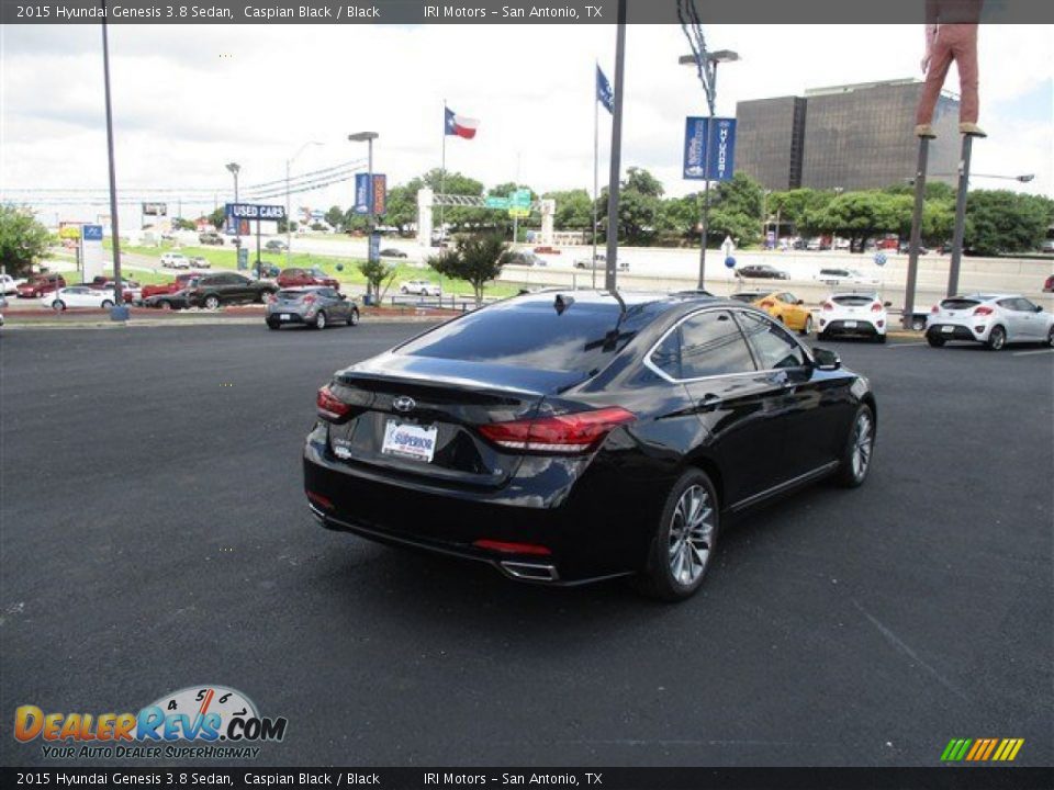 2015 Hyundai Genesis 3.8 Sedan Caspian Black / Black Photo #8