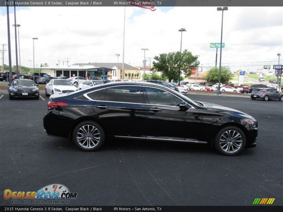 2015 Hyundai Genesis 3.8 Sedan Caspian Black / Black Photo #9