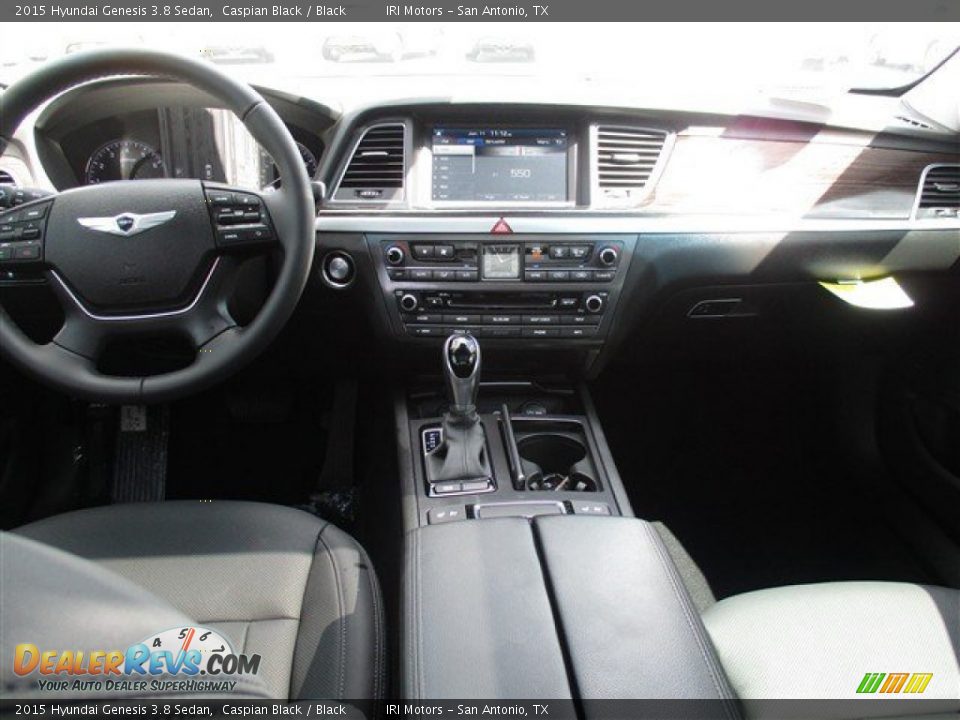 2015 Hyundai Genesis 3.8 Sedan Caspian Black / Black Photo #13
