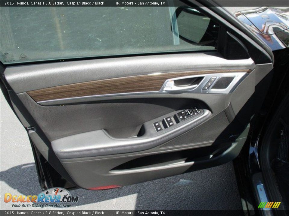 2015 Hyundai Genesis 3.8 Sedan Caspian Black / Black Photo #15