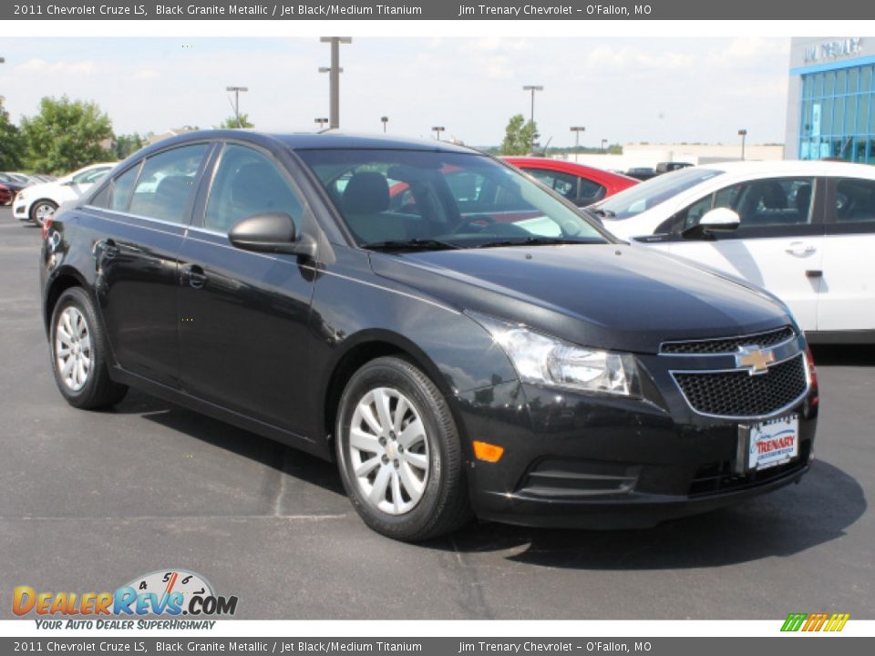 2011 Chevrolet Cruze LS Black Granite Metallic / Jet Black/Medium Titanium Photo #2