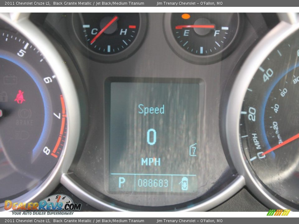 2011 Chevrolet Cruze LS Black Granite Metallic / Jet Black/Medium Titanium Photo #14