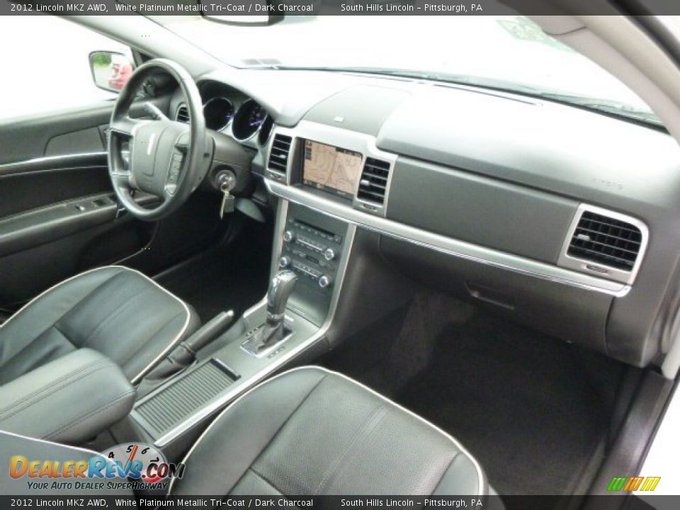 2012 Lincoln MKZ AWD White Platinum Metallic Tri-Coat / Dark Charcoal Photo #11